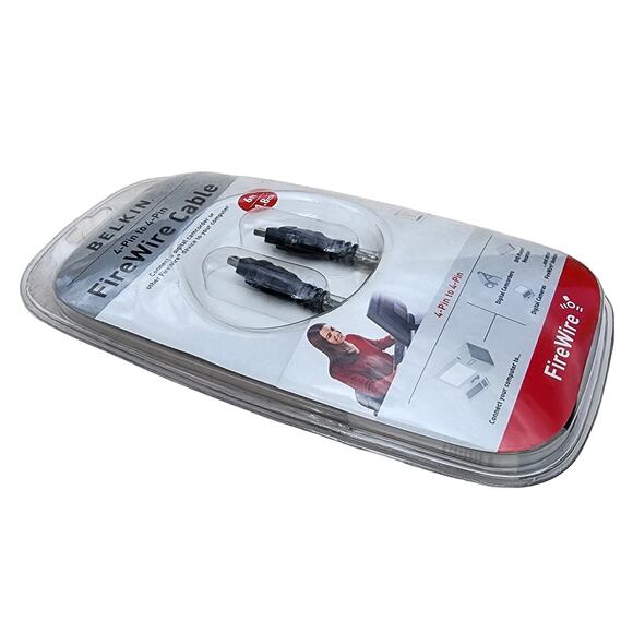 Belkin 4-pin to 4-pin Cable 6 feet Connect Firewire Device to Computer - Picture 3 of 7